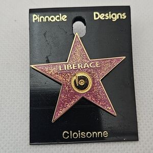 Pinnacle Design Cloisonne Pin Liberace Hollywood Star Jewelry